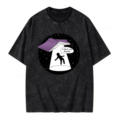 Pagewings Take Me Away Unisex Washed T-shirt