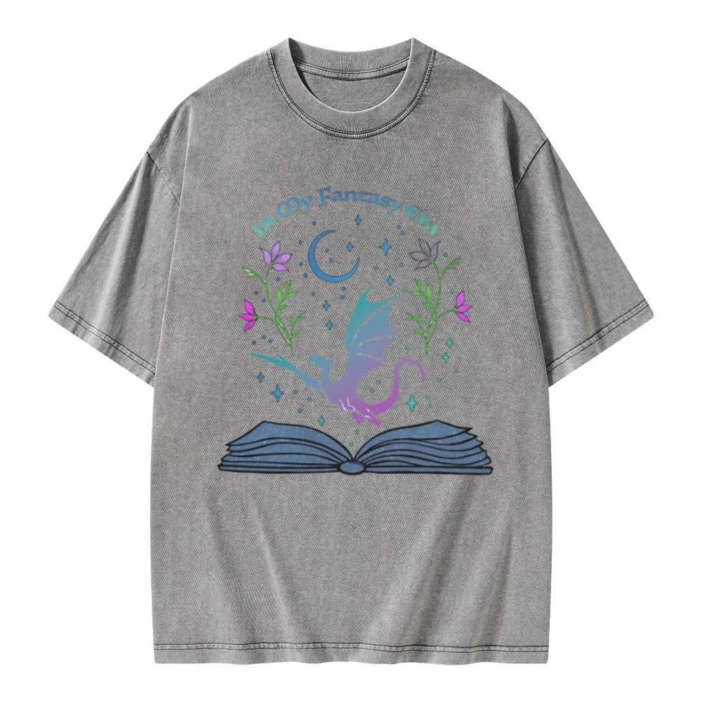 Pagewings In My Fantasy Book Era Unisex Washed T-shirt