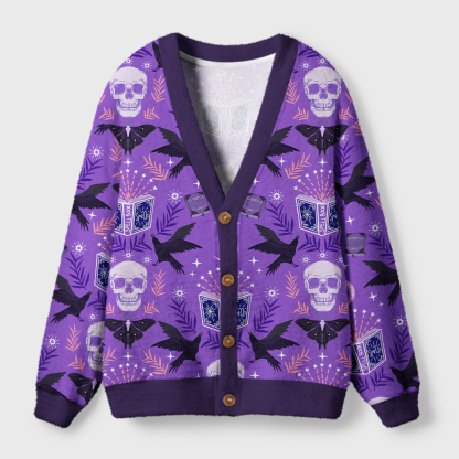 Pagewings Fantasy Reading Light Knit Unisex Cardigan Sweaters