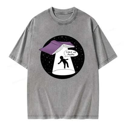 Pagewings Take Me Away Unisex Washed T-shirt