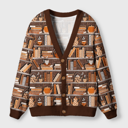 Pagewings Bookworm Light Knit Unisex Cardigan Sweaters