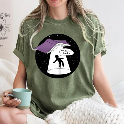 Pagewings Take Me Away Unisex Washed T-shirt