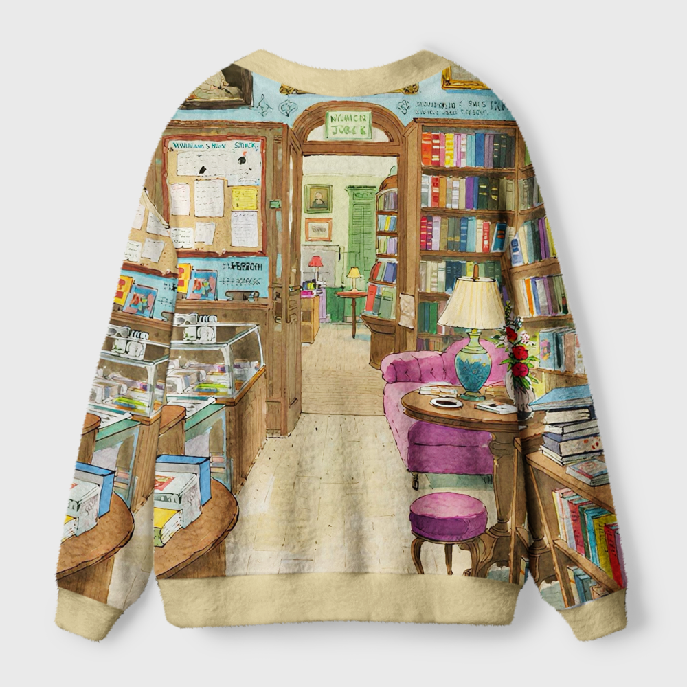 Pagewings Bookstore Light Knit Unisex Cardigan Sweaters
