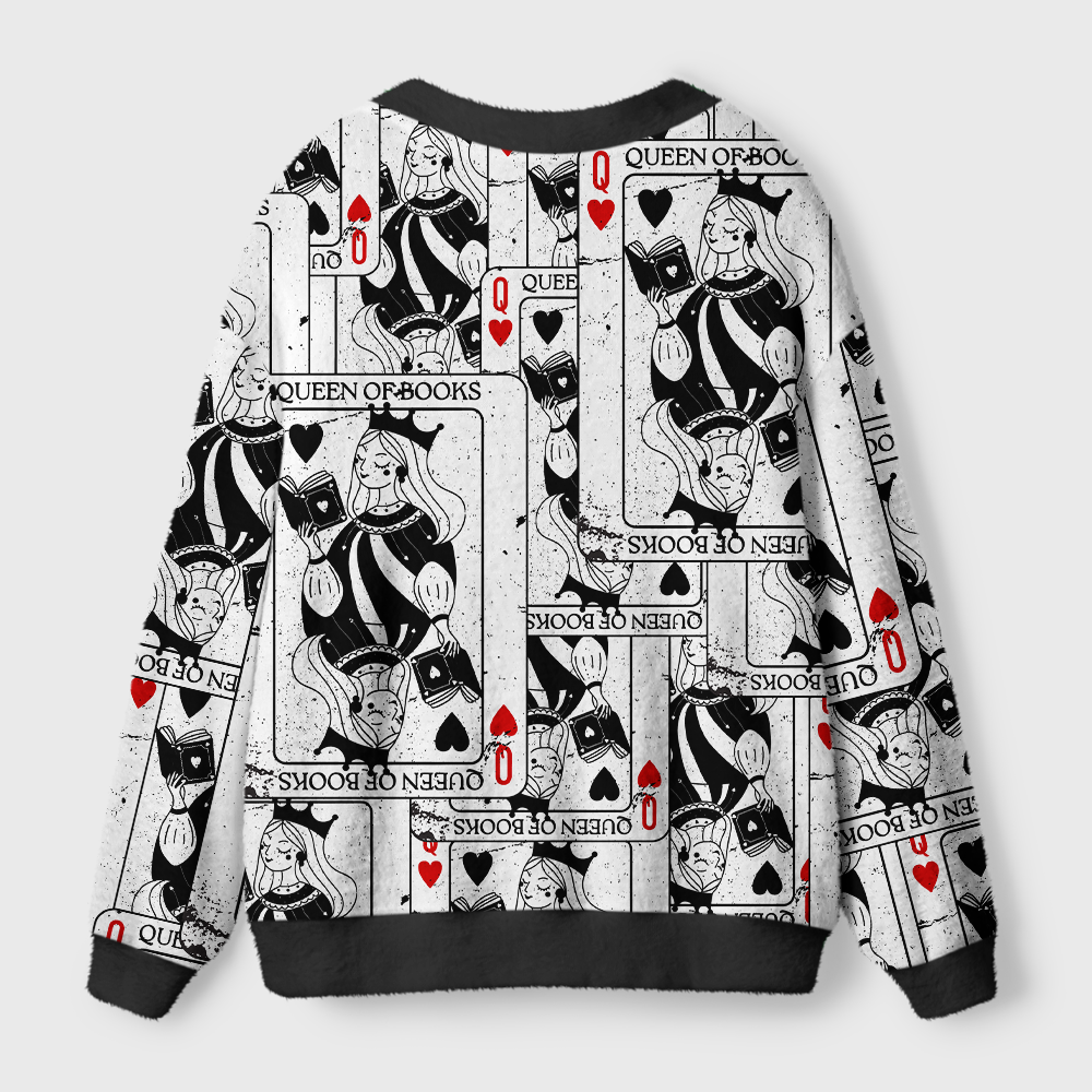 Pagewings Queen Of Books Light Knit Unisex Cardigan Sweaters