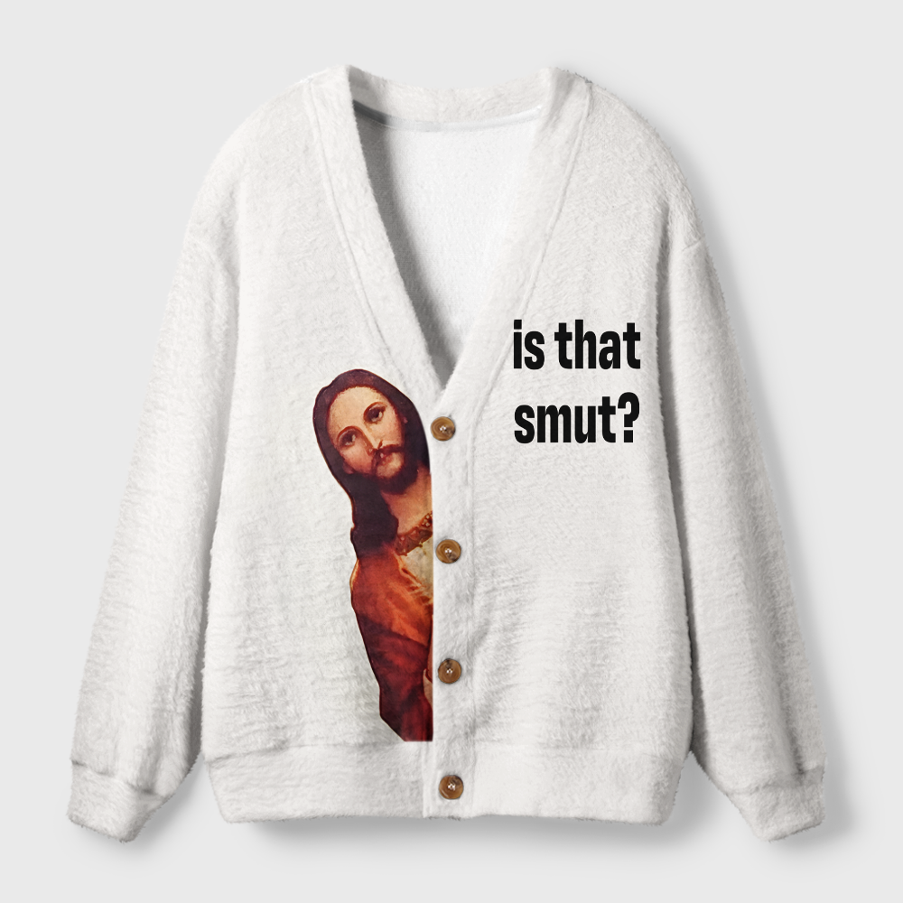 Pagewings Is That Smut Light Knit Unisex Cardigan Sweaters