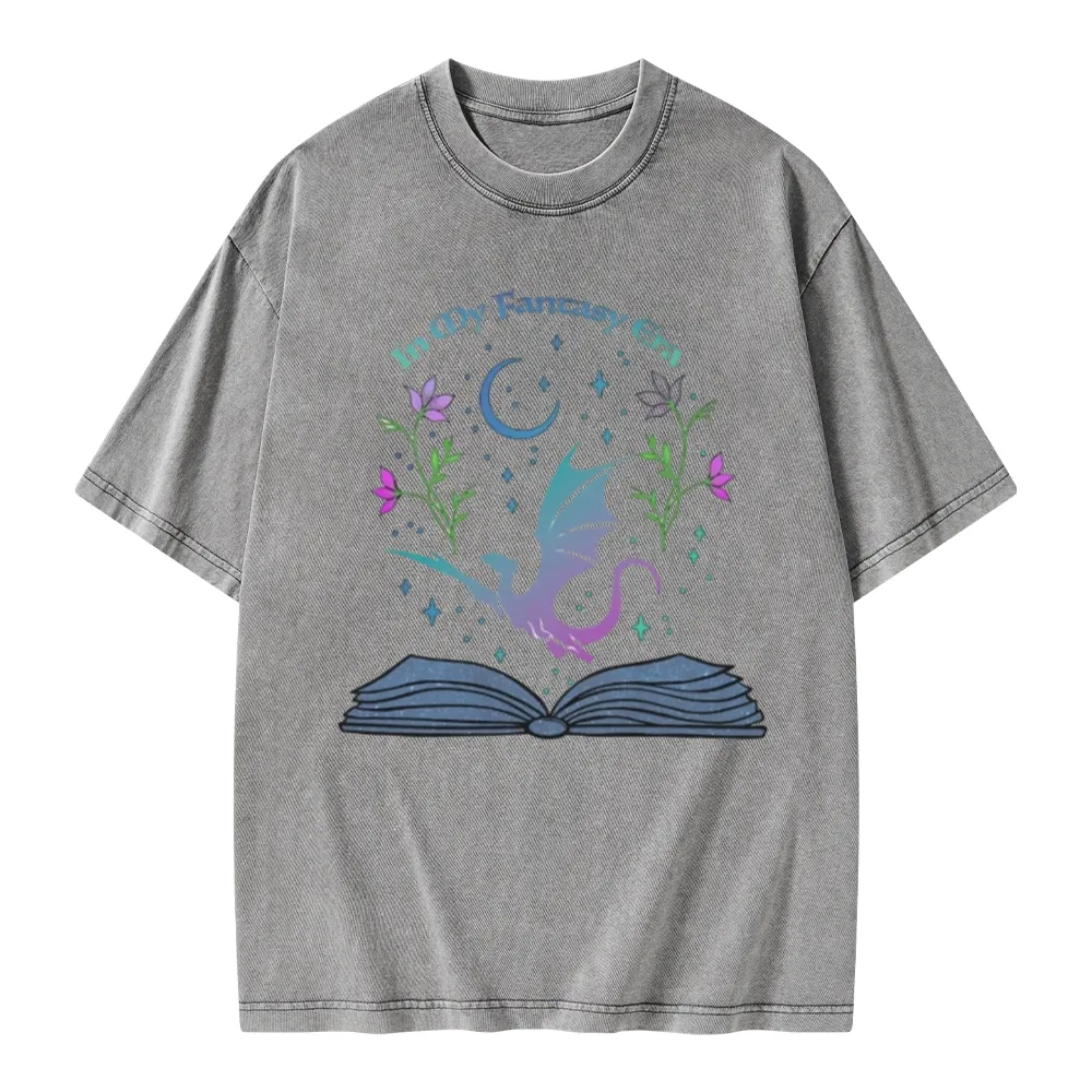 Pagewings In My Fantasy Book Era Unisex Washed T-shirt