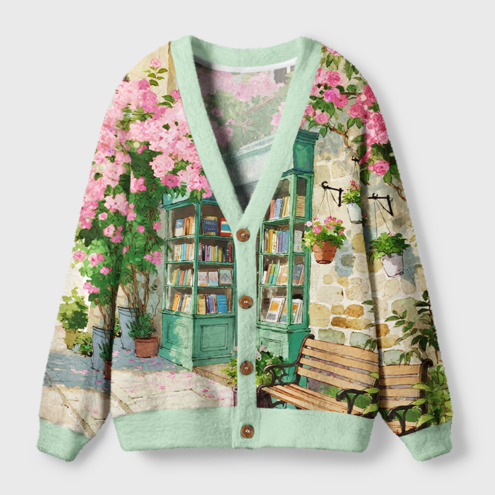Pagewings Bookshop Light Knit Unisex Cardigan Sweaters