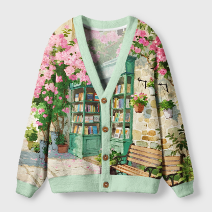 Pagewings Bookshop Light Knit Unisex Cardigan Sweaters
