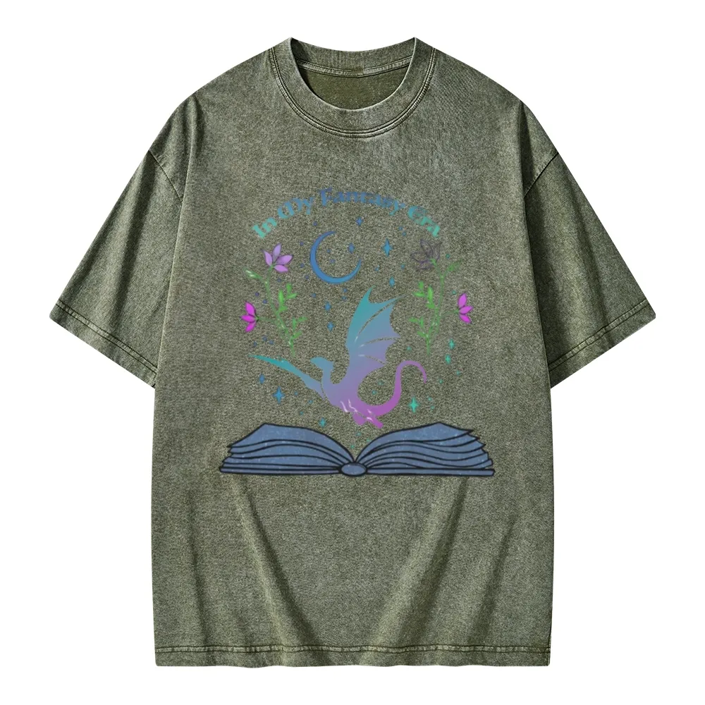 Pagewings In My Fantasy Book Era Unisex Washed T-shirt