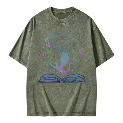 Pagewings In My Fantasy Book Era Unisex Washed T-shirt