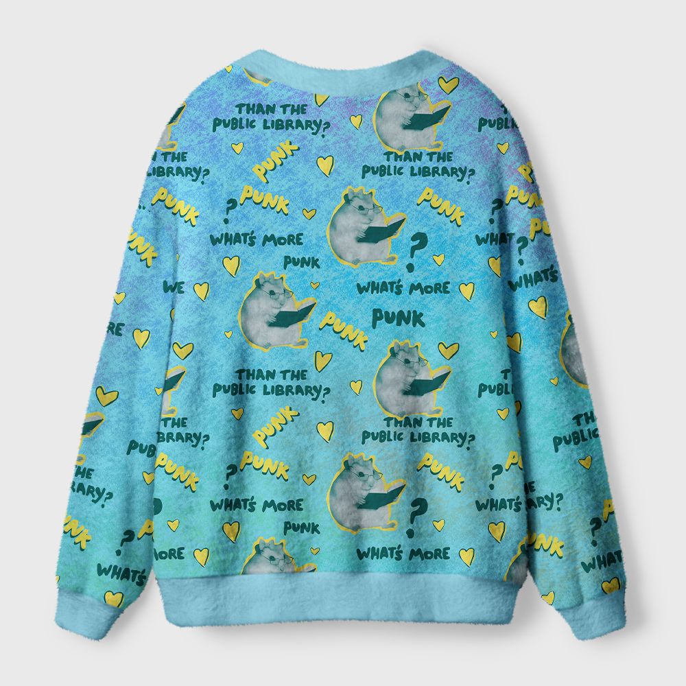 Pagewings What’s More Punk Than The Public Library Light Knit Unisex Cardigan Sweaters