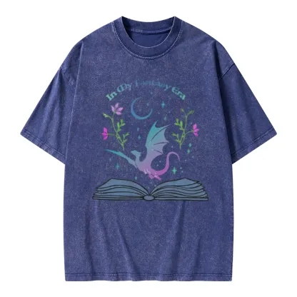 Pagewings In My Fantasy Book Era Unisex Washed T-shirt