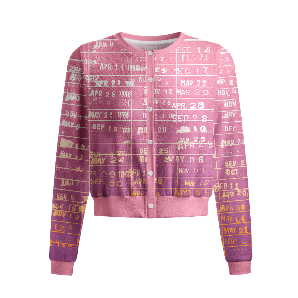 Pagewings Library Card Crew Neck Cardigan Sweaters
