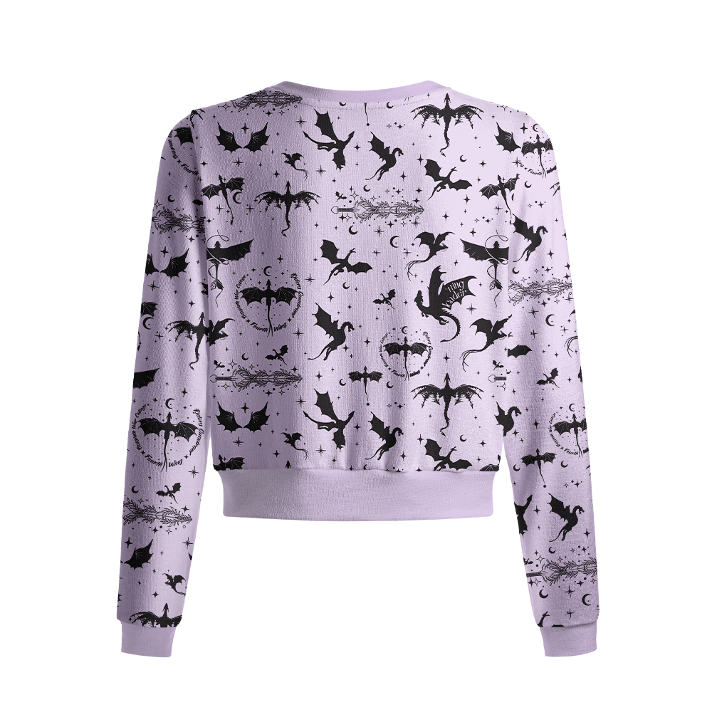 Pagewings Fantasy Bookish Crew Neck Cardigan Sweaters