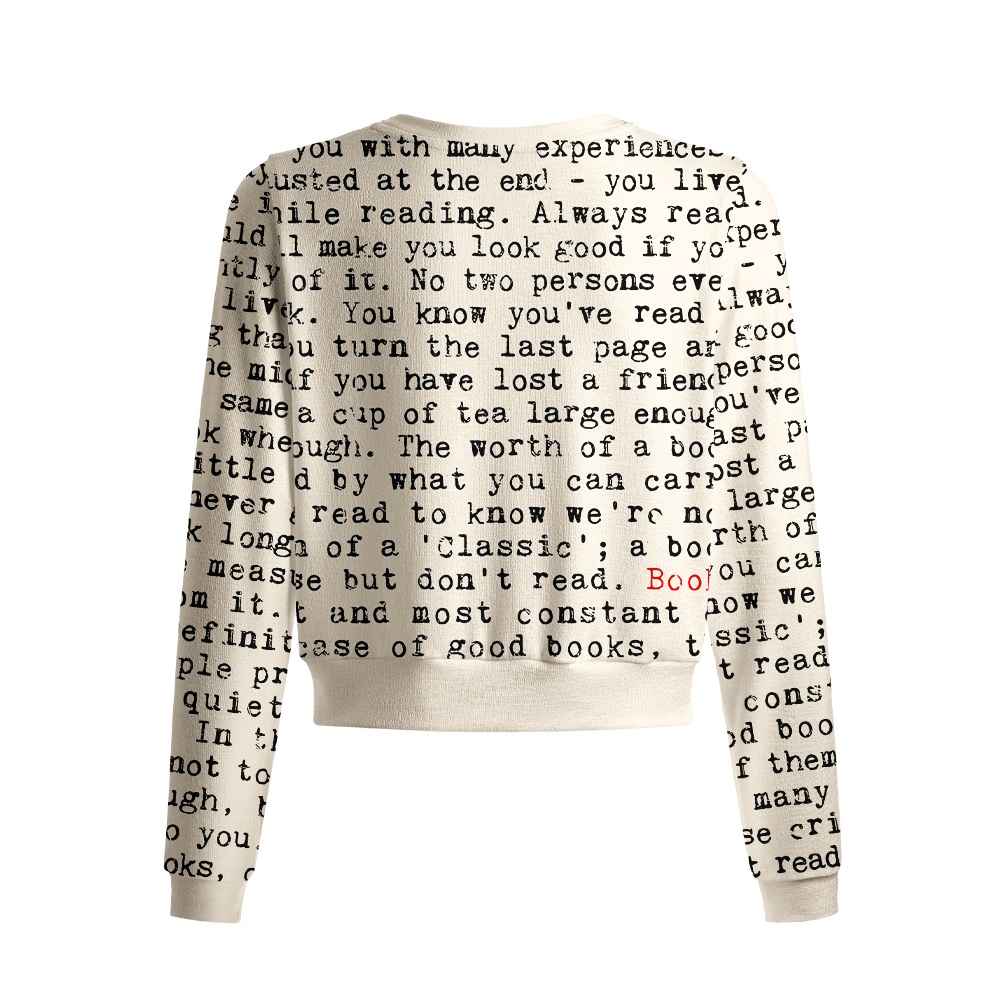 Pagewings Bookish Vibe Crew Neck Cardigan Sweaters