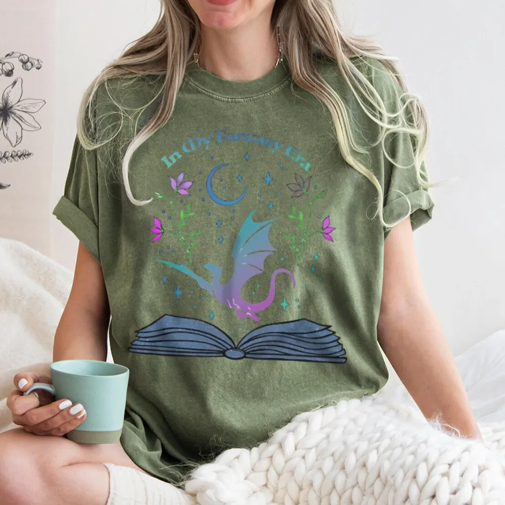 Pagewings In My Fantasy Book Era Unisex Washed T-shirt