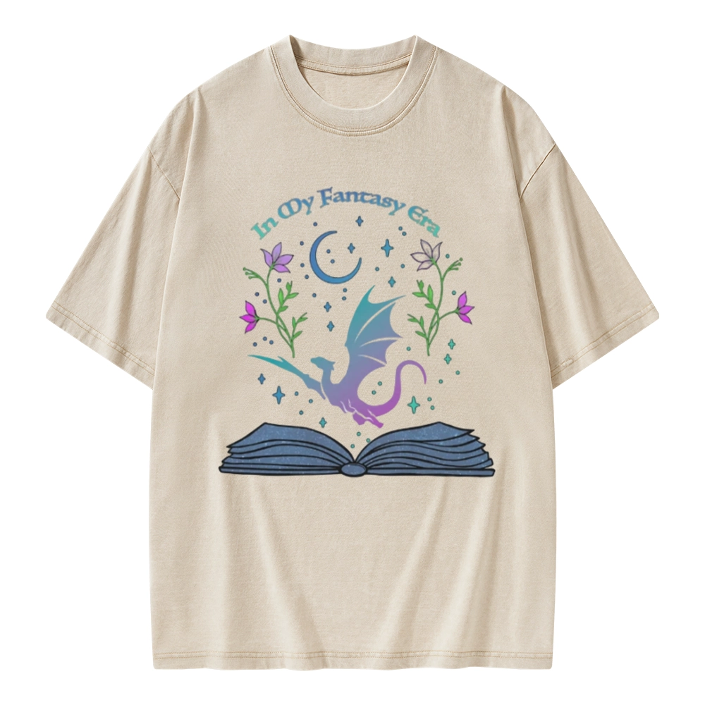 Pagewings In My Fantasy Book Era Unisex Washed T-shirt