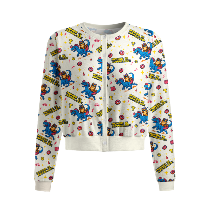 Pagewings Sci Fi Book Lover Crew Neck Cardigan Sweaters