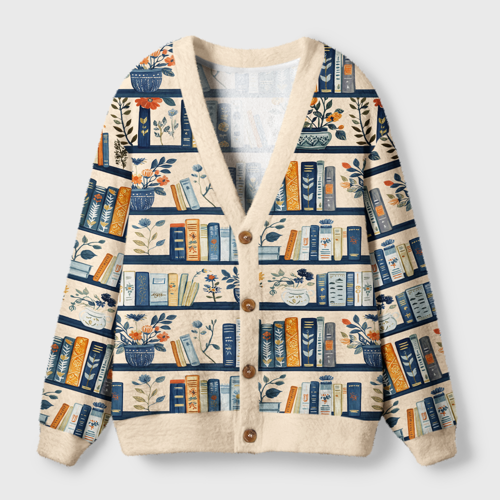Pagewings Bookish Vibe Light Knit Unisex Cardigan Sweaters