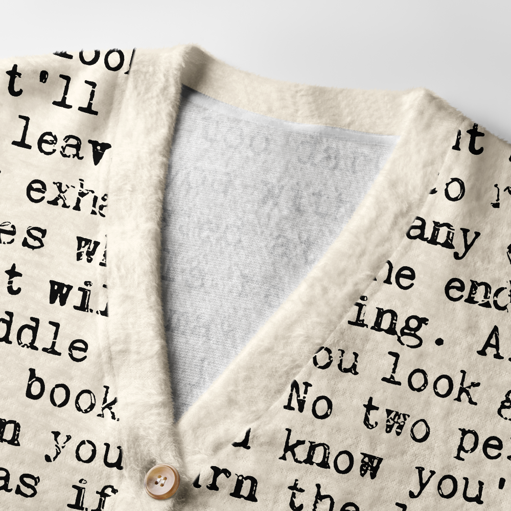 Pagewings Bookish Vibe Light Knit Unisex Cardigan Sweaters