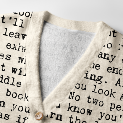 Pagewings Bookish Vibe Light Knit Unisex Cardigan Sweaters