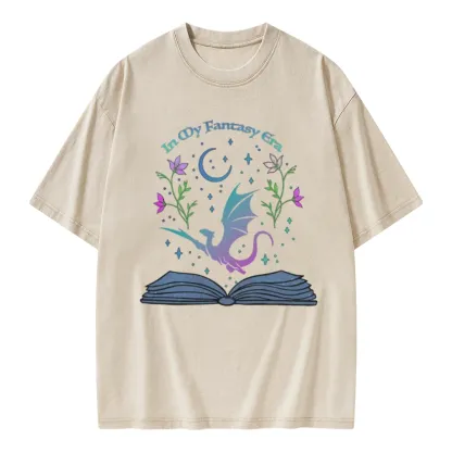 Pagewings In My Fantasy Book Era Unisex Washed T-shirt