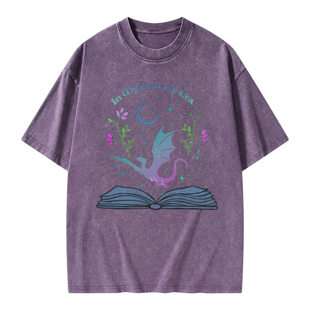 Pagewings In My Fantasy Book Era Unisex Washed T-shirt