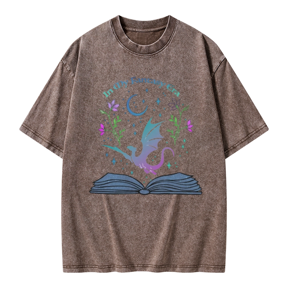 Pagewings In My Fantasy Book Era Unisex Washed T-shirt