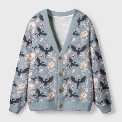 Pagewings Book Dragon Light Knit Unisex Cardigan Sweaters