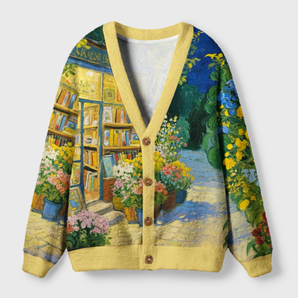 Pagewings Bookshop Light Knit Unisex Cardigan Sweaters