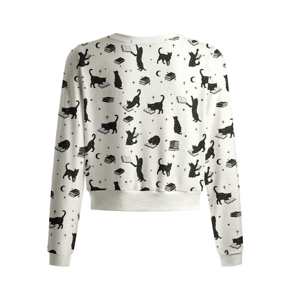 Pagewings Book Lover Crew Neck Cardigan Sweaters