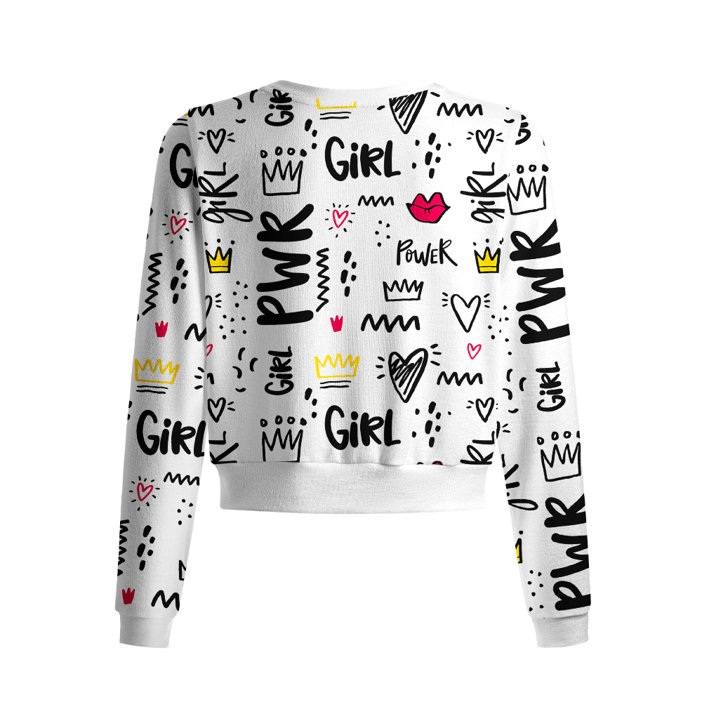Pagewings Female Power Crew Neck Cardigan Sweaters
