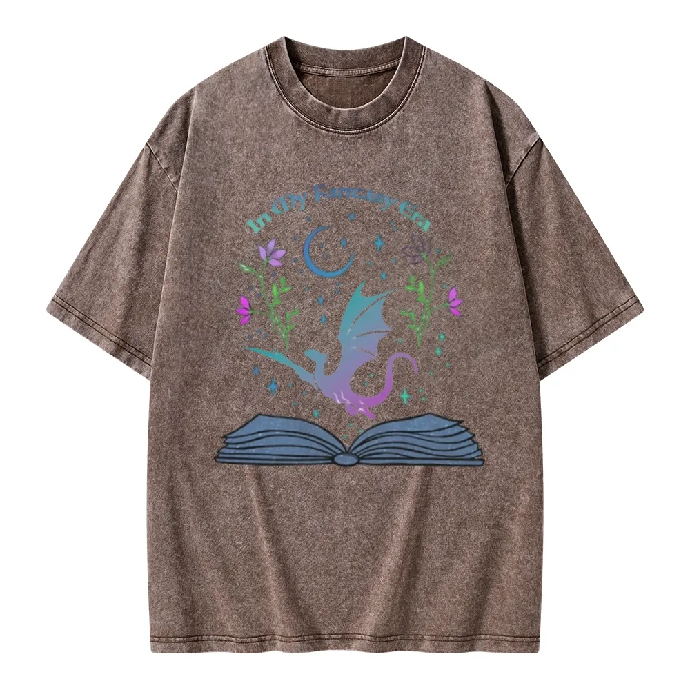 Pagewings In My Fantasy Book Era Unisex Washed T-shirt