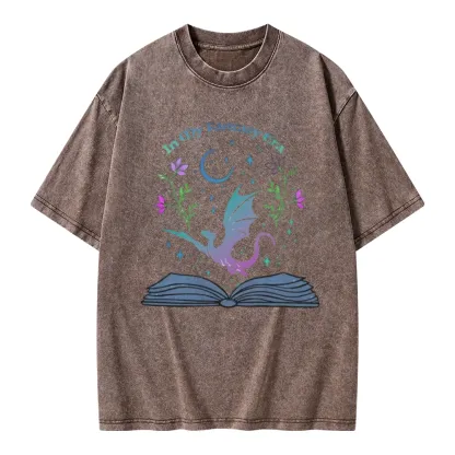 Pagewings In My Fantasy Book Era Unisex Washed T-shirt