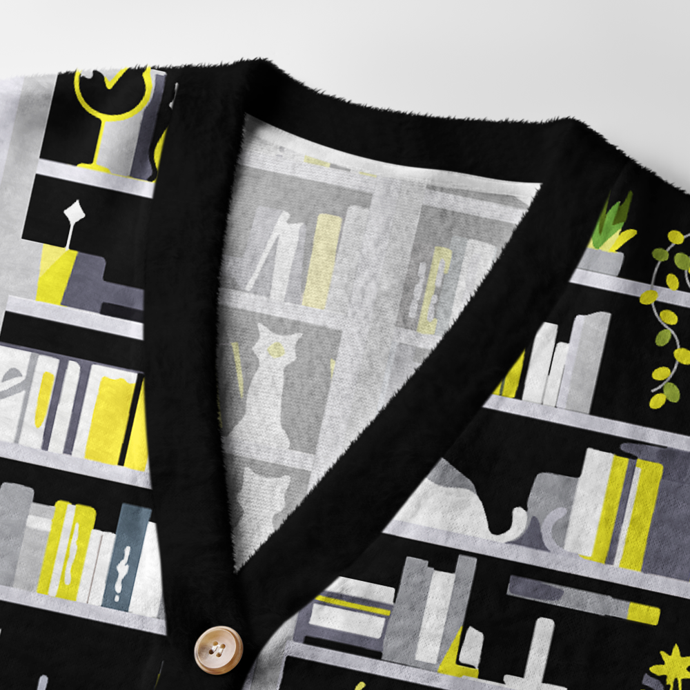 Pagewings I Have No Shelf Control Light Knit Unisex Cardigan Sweaters