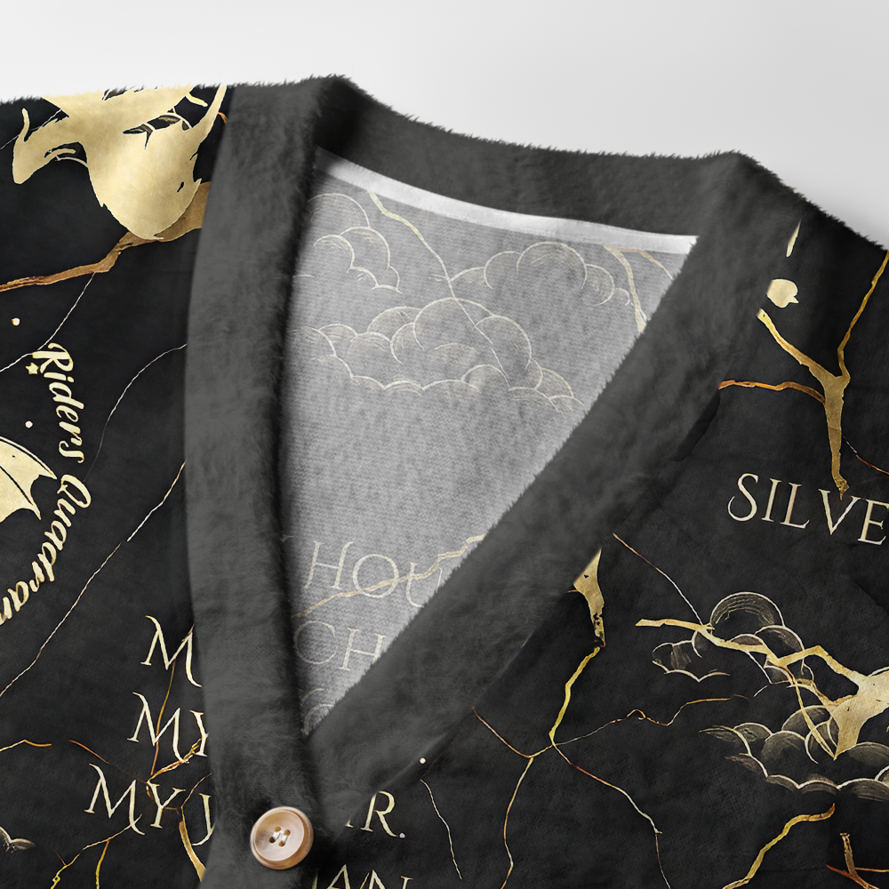 Pagewings Silver One Light Knit Unisex Cardigan Sweaters
