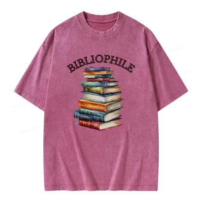 Pagewings Bibliophile Unisex Washed T-shirt