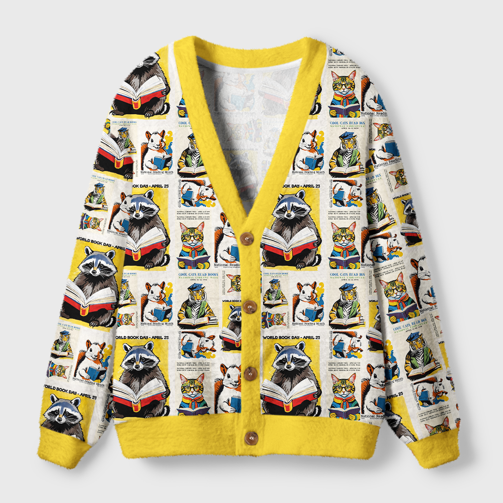 Pagewings World Book Day Light Knit Unisex Cardigan Sweaters