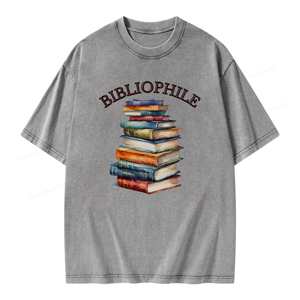 Pagewings Bibliophile Unisex Washed T-shirt