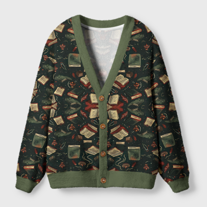 Pagewings Fantasy Reading Light Knit Unisex Cardigan Sweaters