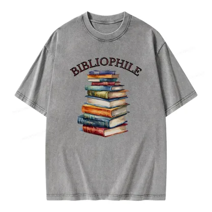 Pagewings Bibliophile Unisex Washed T-shirt