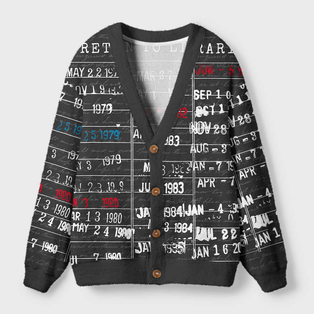 Pagewings Library Card Light Knit Unisex Cardigan Sweaters