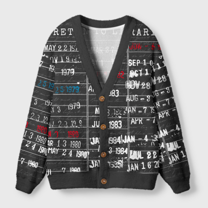 Pagewings Library Card Light Knit Unisex Cardigan Sweaters