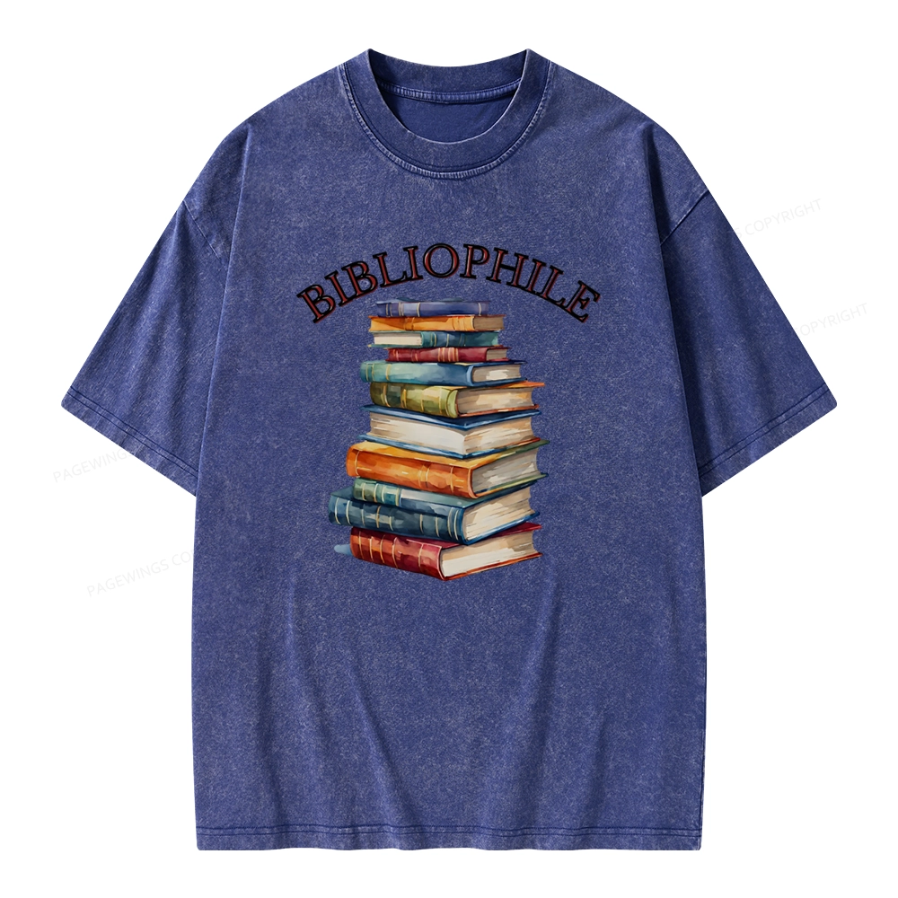 Pagewings Bibliophile Unisex Washed T-shirt
