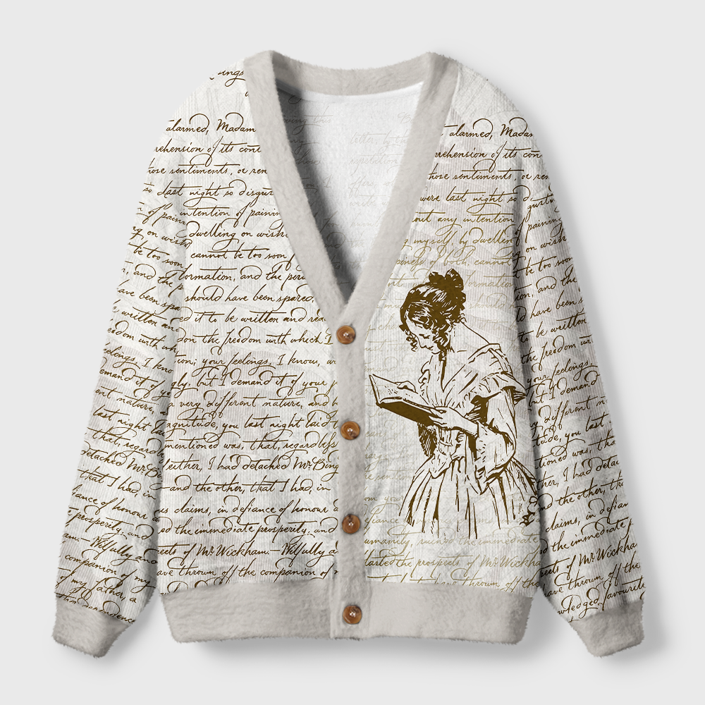 Pagewings Barely Tolerable Book Lover Light Knit UnisexCardigan Sweaters