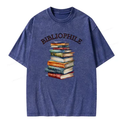 Pagewings Bibliophile Unisex Washed T-shirt