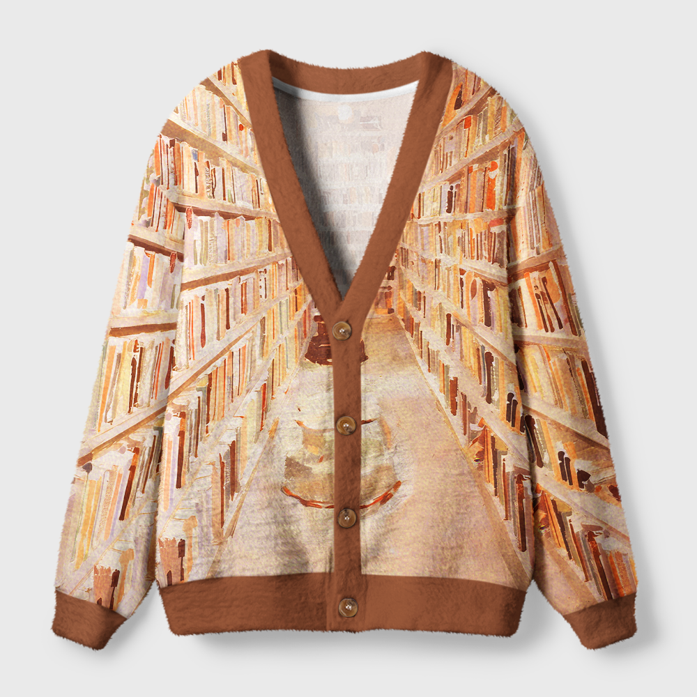 Pagewings Cozy Reading Light Knit Unisex Cardigan Sweaters