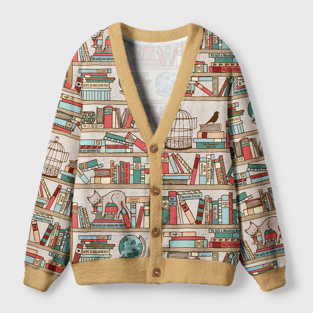 Pagewings Bookstore Light Knit Unisex Cardigan Sweaters
