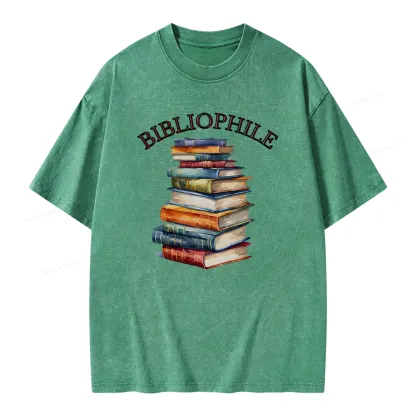 Pagewings Bibliophile Unisex Washed T-shirt