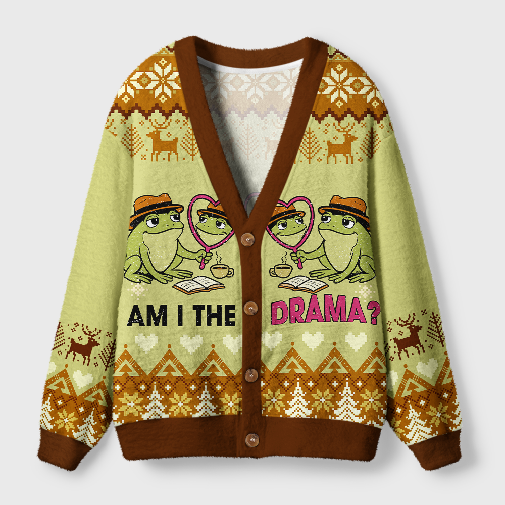 Pagewings Am I The Drama Light Knit Unisex Cardigan Sweaters
